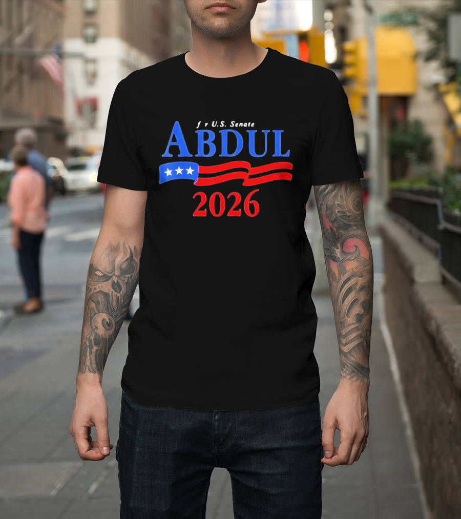 ABDUL 2026 US Senate Campaign Vintage Patriotic Stars And Stripes T-Shirt
