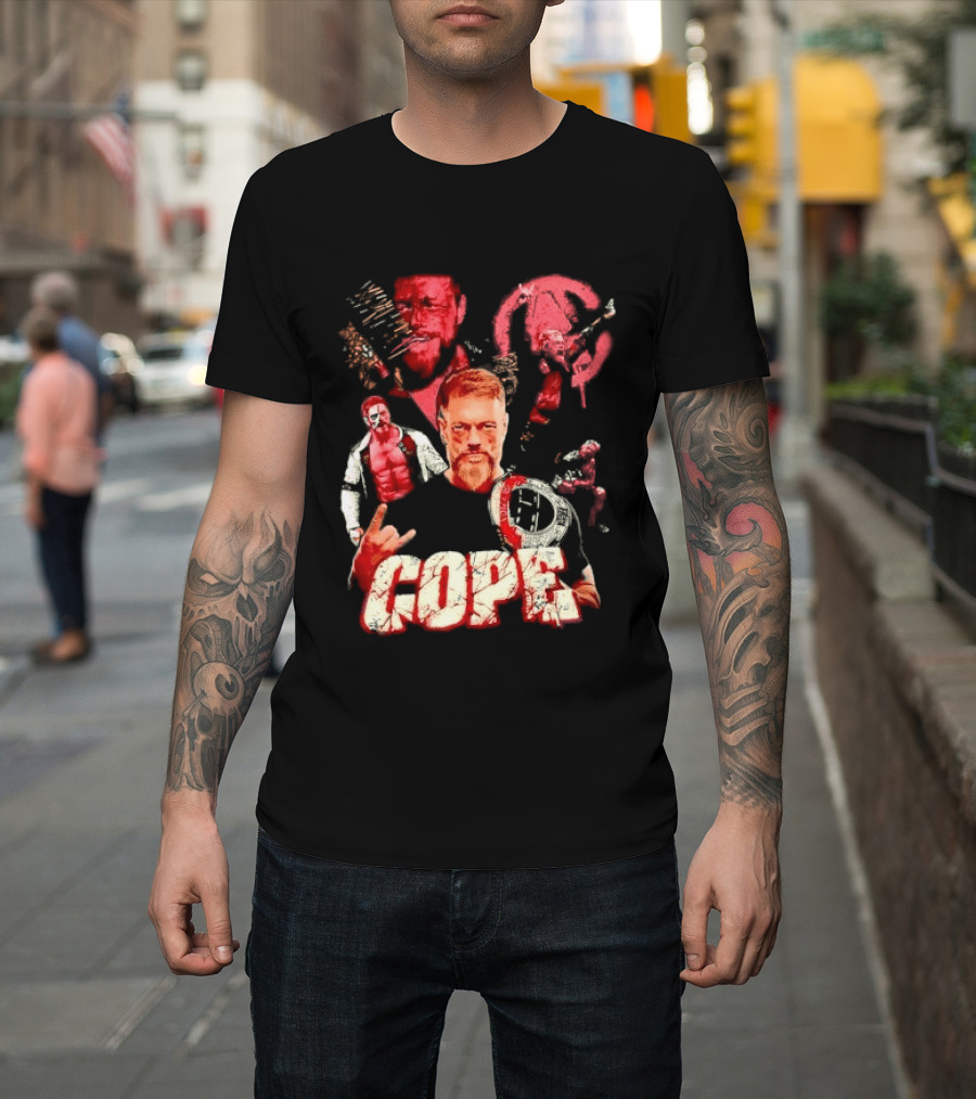 Adam Copeland Wrestling Pose Cope AEW Iconic Red T-Shirt