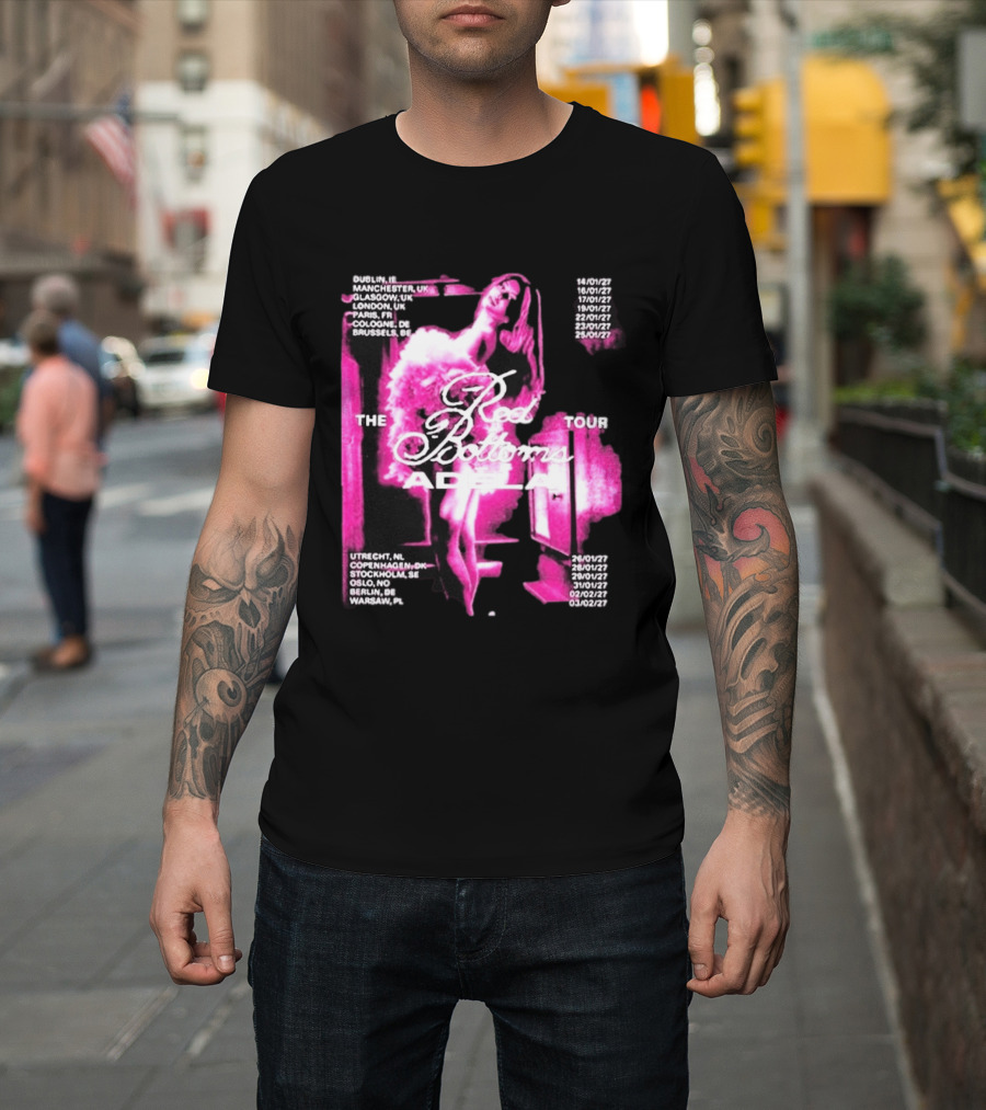 Adela Jergova The Red Bottoms Europe Tour 2026 Dates And Cities T-Shirt
