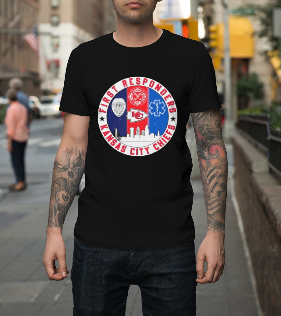 Kansas City Chiefs First Responders 9.11 Never Forget T-Shirt