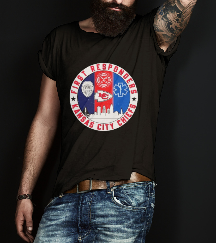 Kansas City Chiefs First Responders 9.11 Never Forget T-Shirt
