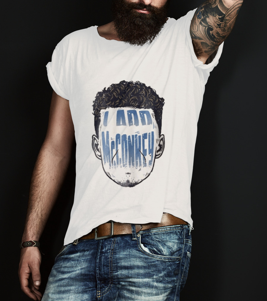Ladd McConkey Curly Hair Face T-Shirt
