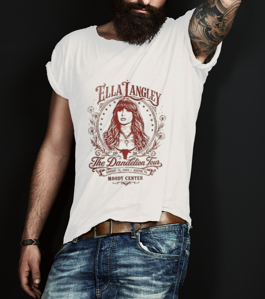 Ella Langley The Dandelion Tour August 13 2026 Austin Tx Moody Center T-Shirt