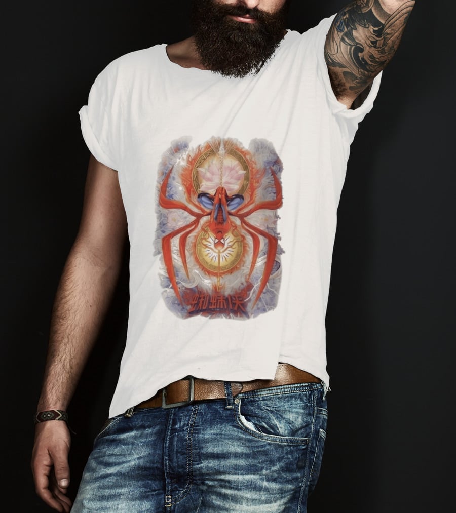 Spider Man Lotus Symbol Chinese Text Tom Holland Zendaya Reveal T-Shirt