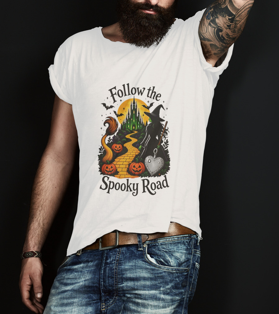 Follow The Spooky Road Wizard Of Oz Halloween Witch 2026 T-Shirt
