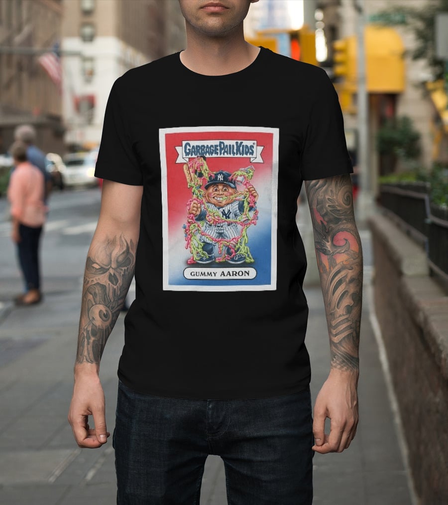 Garbage Pail Kids New York Yankees Gummy Aaron MLB Collaboration T-Shirt