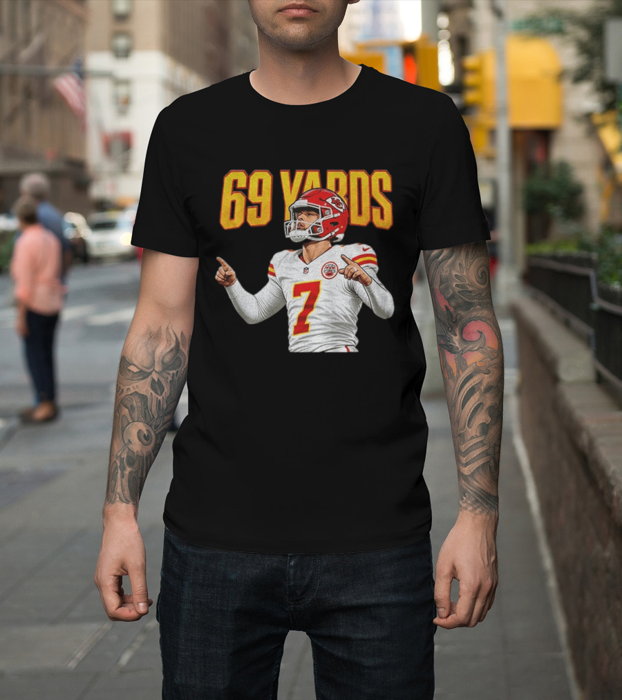 69 Yards Harrison Butker Kansas City Football Player T-Shirt