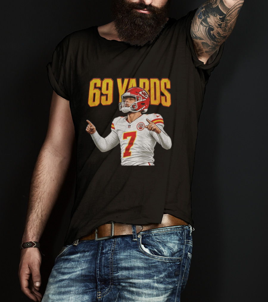 69 Yards Harrison Butker Kansas City Football Player T-Shirt