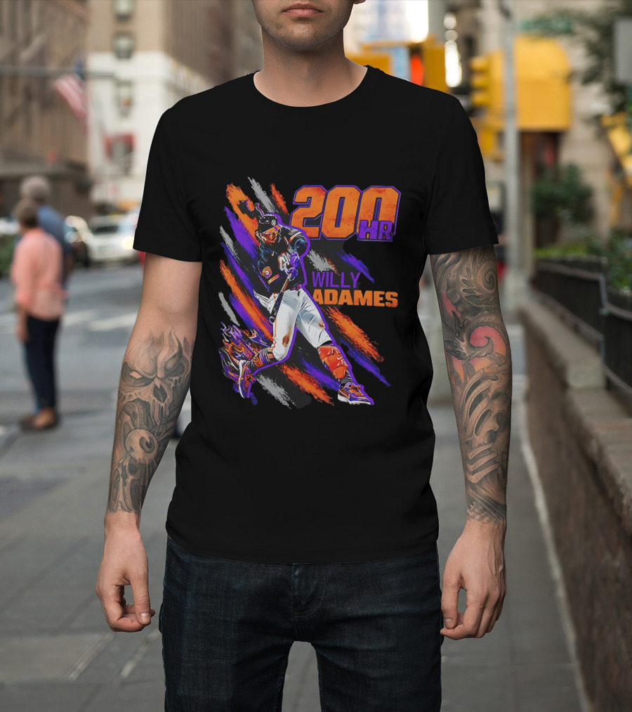 200 HR Willy Adames San Francisco Giants Baseball T-Shirt