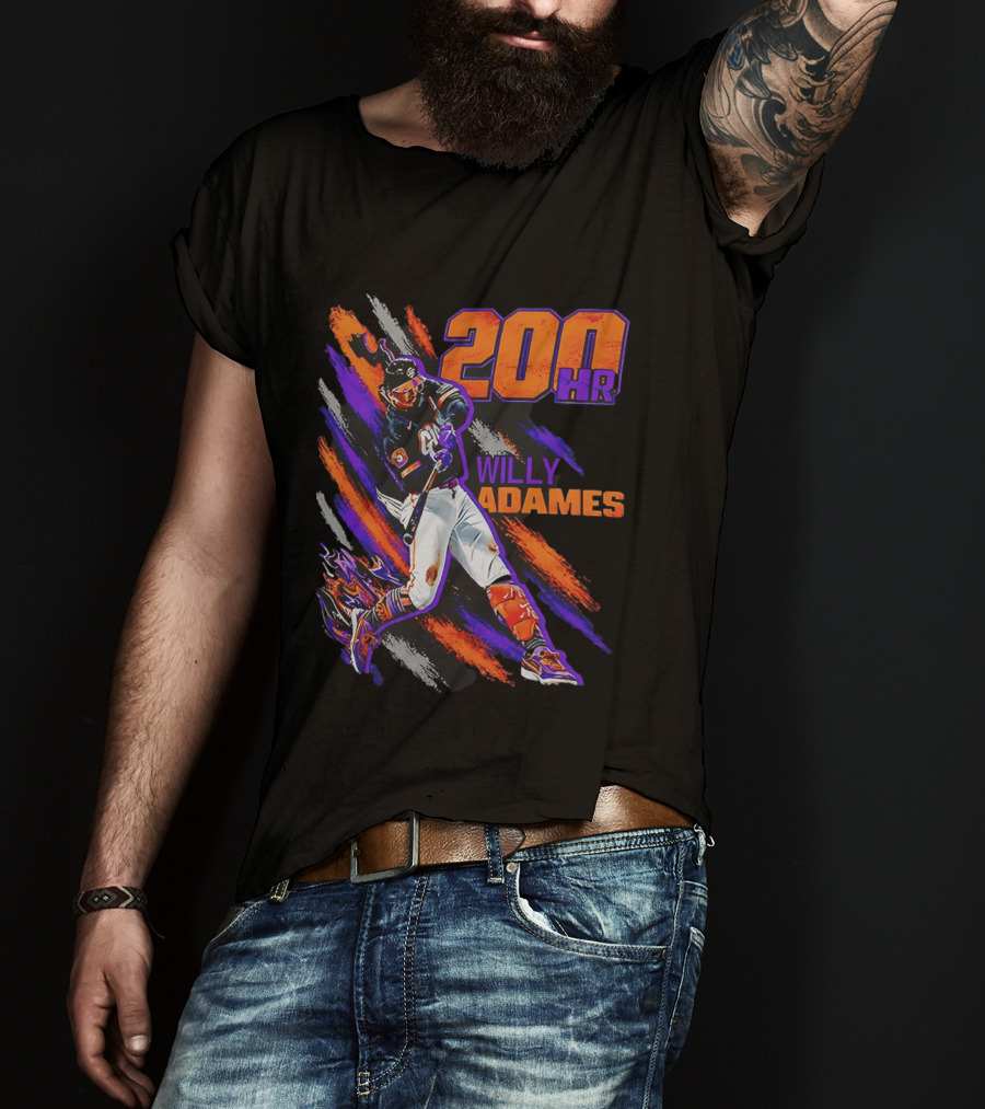 200 HR Willy Adames San Francisco Giants Baseball T-Shirt