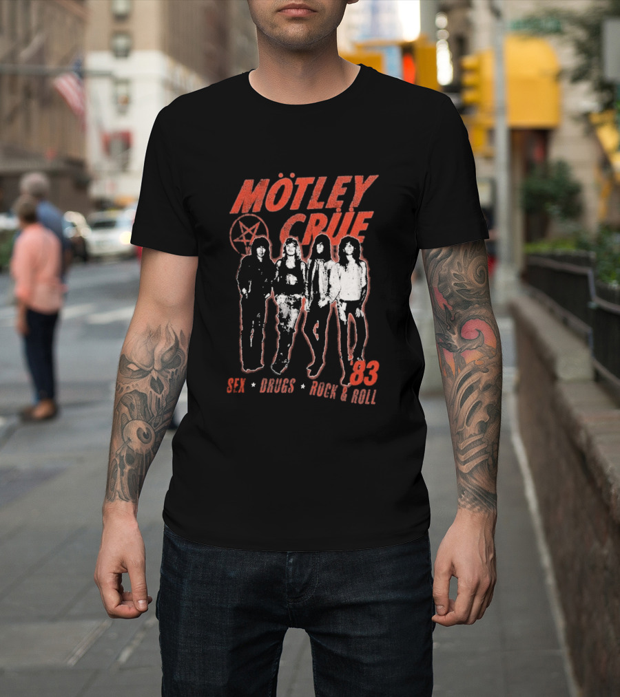 Mötley Crüe 83 Sex Drugs Rock & Roll Vintage Style 2026 T-Shirt