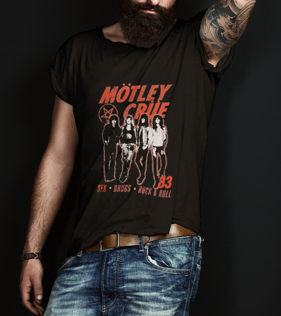 Mötley Crüe 83 Sex Drugs Rock & Roll Vintage Style 2026 T-Shirt