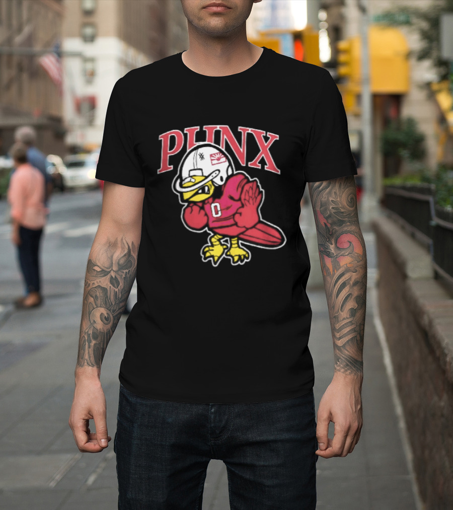 PHNX Cartoon Bird Football Helmet Jersey Arizona Cardinals T-Shirt