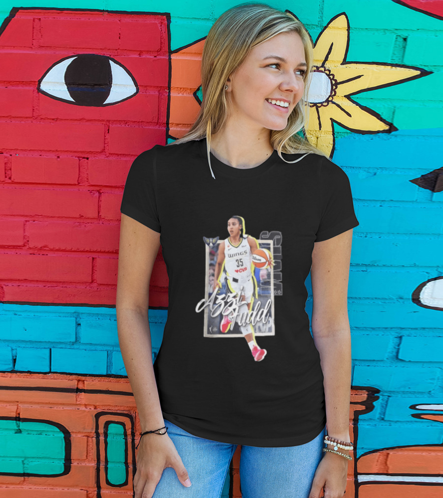 Dallas Wings Azzi Fudd 35 Basketball Player With Ball T-Shirt