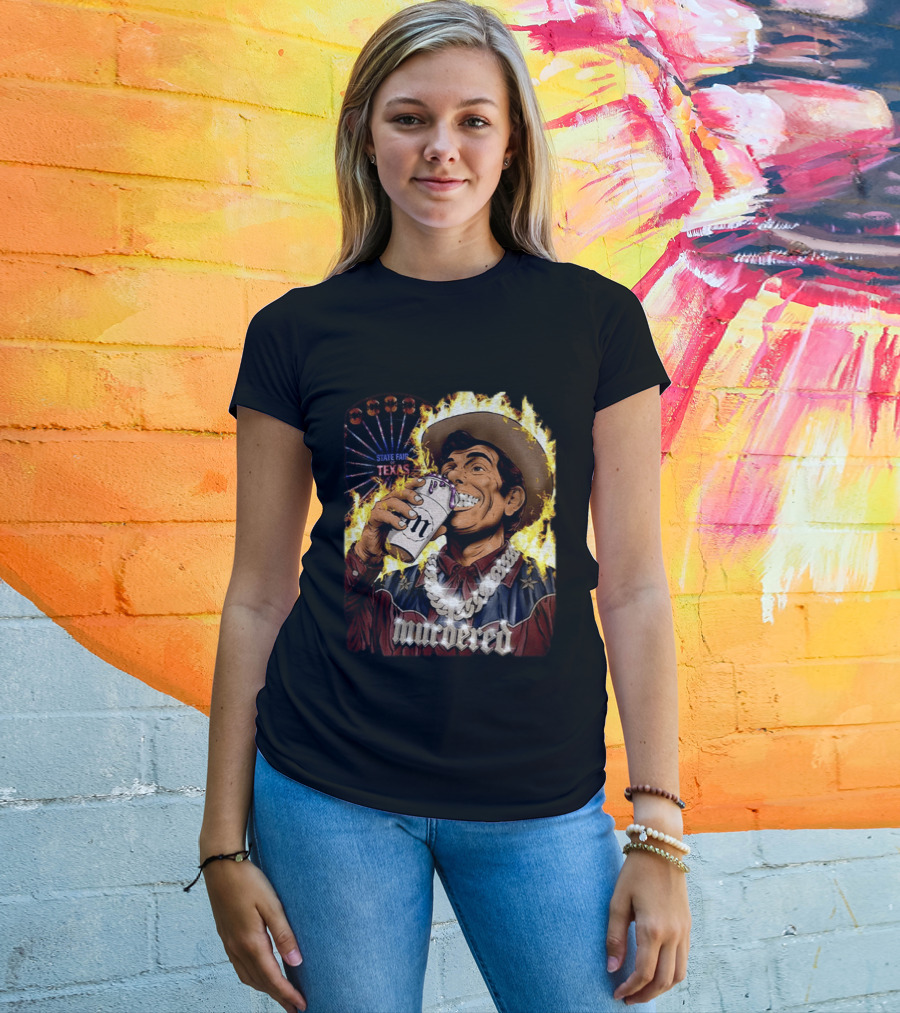 Big Tex State Fair Of Texas Ferris Wheel Fire Drinking Can Highlight T-Shirt