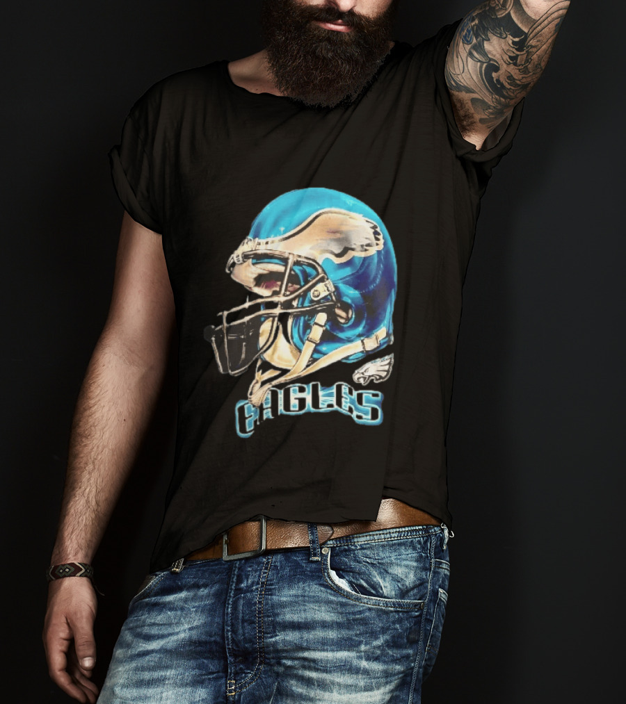 Philadelphia Eagles Blue Helmet Wing Decal EAGLES T-Shirt