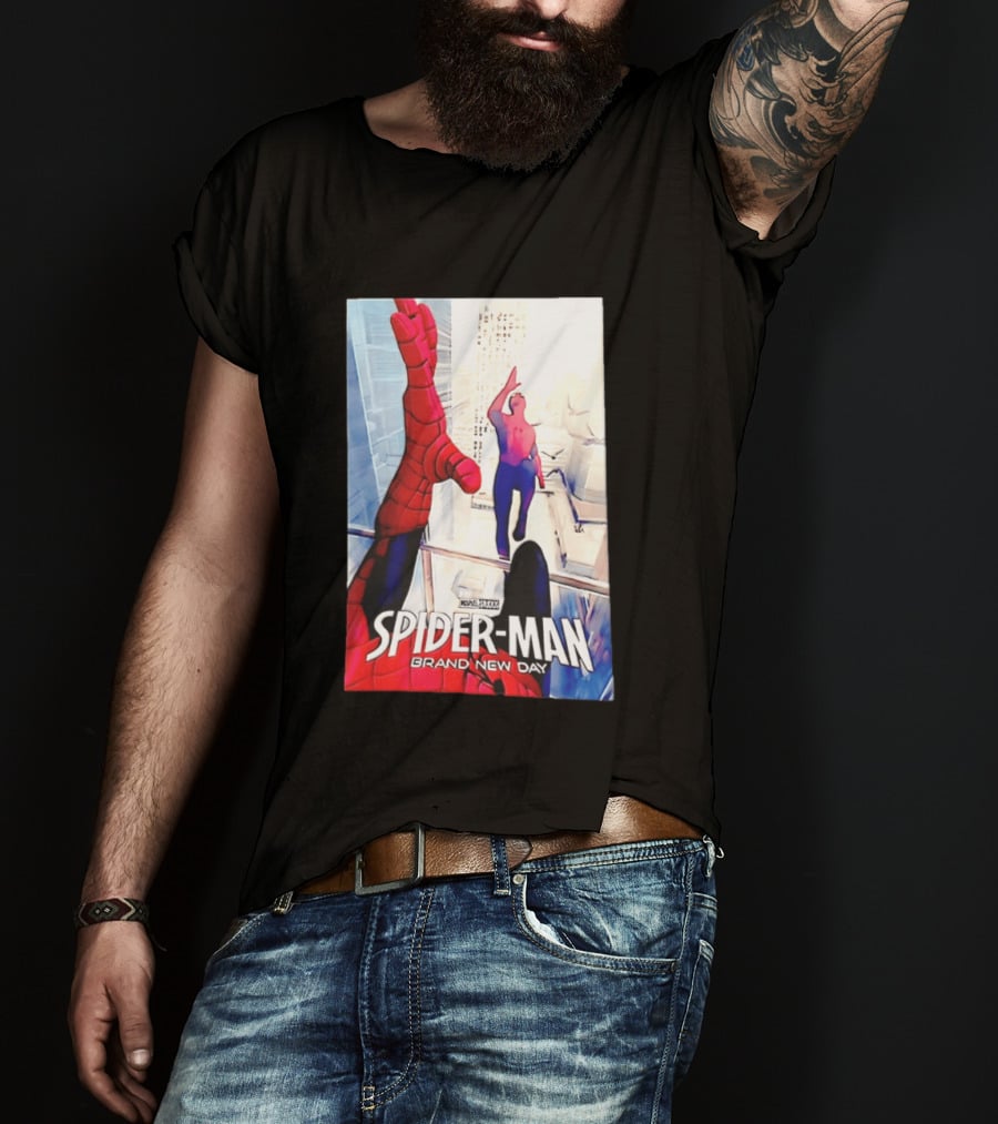 Marvel Spider Man Brand New Day High Five Scene T-Shirt