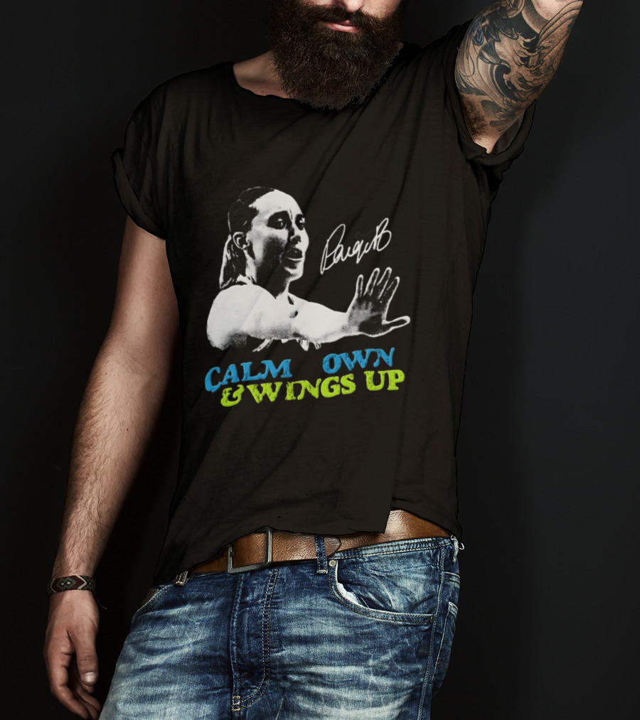 Paige Bueckers Calm Down And Wings Up Dallas Wings WNBA T-Shirt