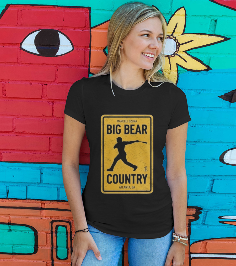 Marcell Ozuna Big Bear Country Atlanta GA Retro Baseball T-Shirt