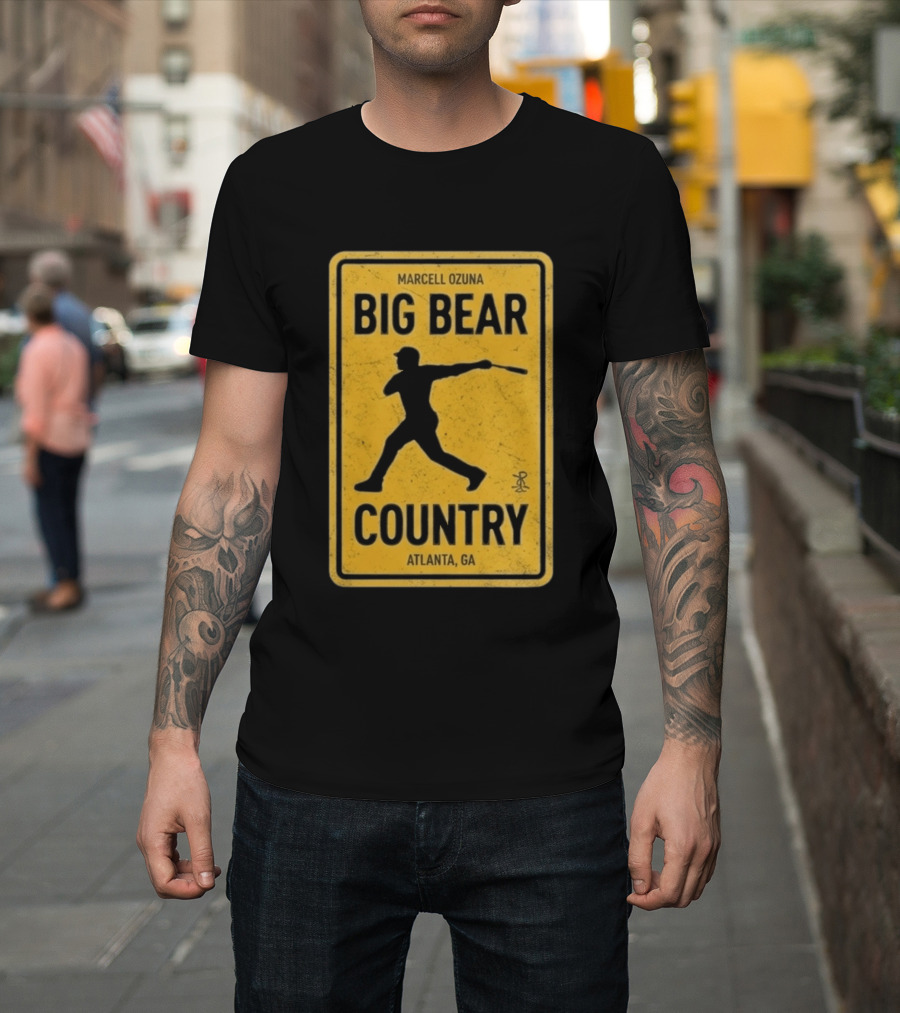 Marcell Ozuna Big Bear Country Atlanta GA Retro Baseball T-Shirt