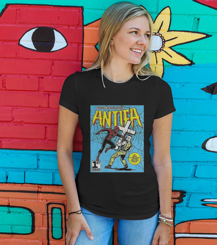 Friendly Neighbourhood Antifa Spider Man Punch 1st Issue T-Shirt