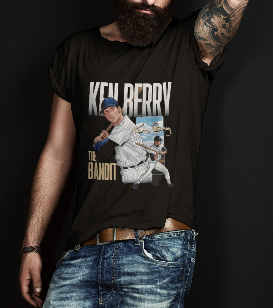 Ken Berry The Bandit Batting Stance With Signature Panel T-Shirt