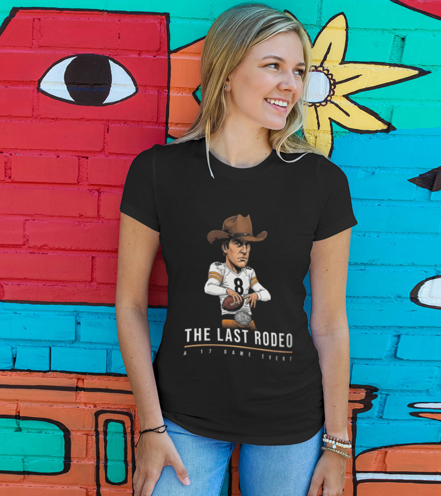 The Last Rodeo 17 Game Event Football Player With Cowboy Hat T-Shirt