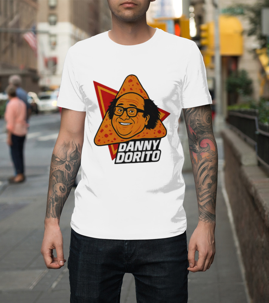 Danny Dorito Crunchy Snack Pun With Iconic Triangular Chip T-Shirt