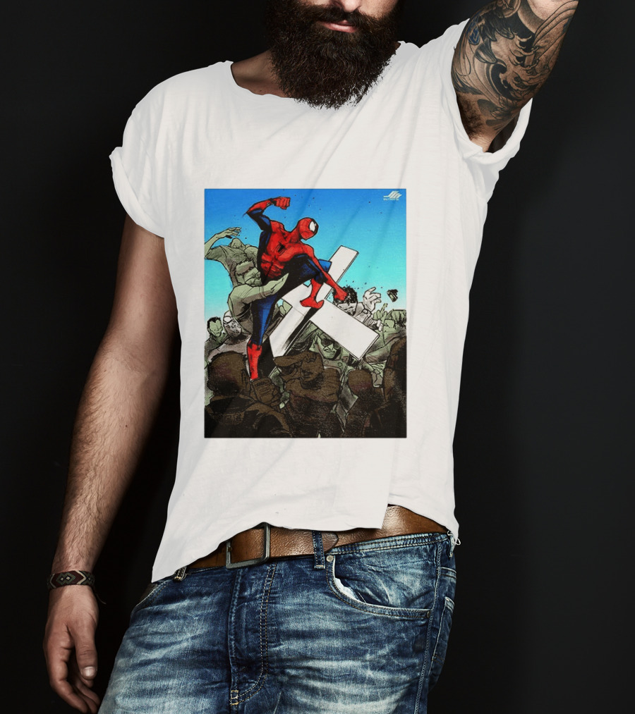 Never Give Up Spider Man Punch Nazis Minnesota Police T-Shirt