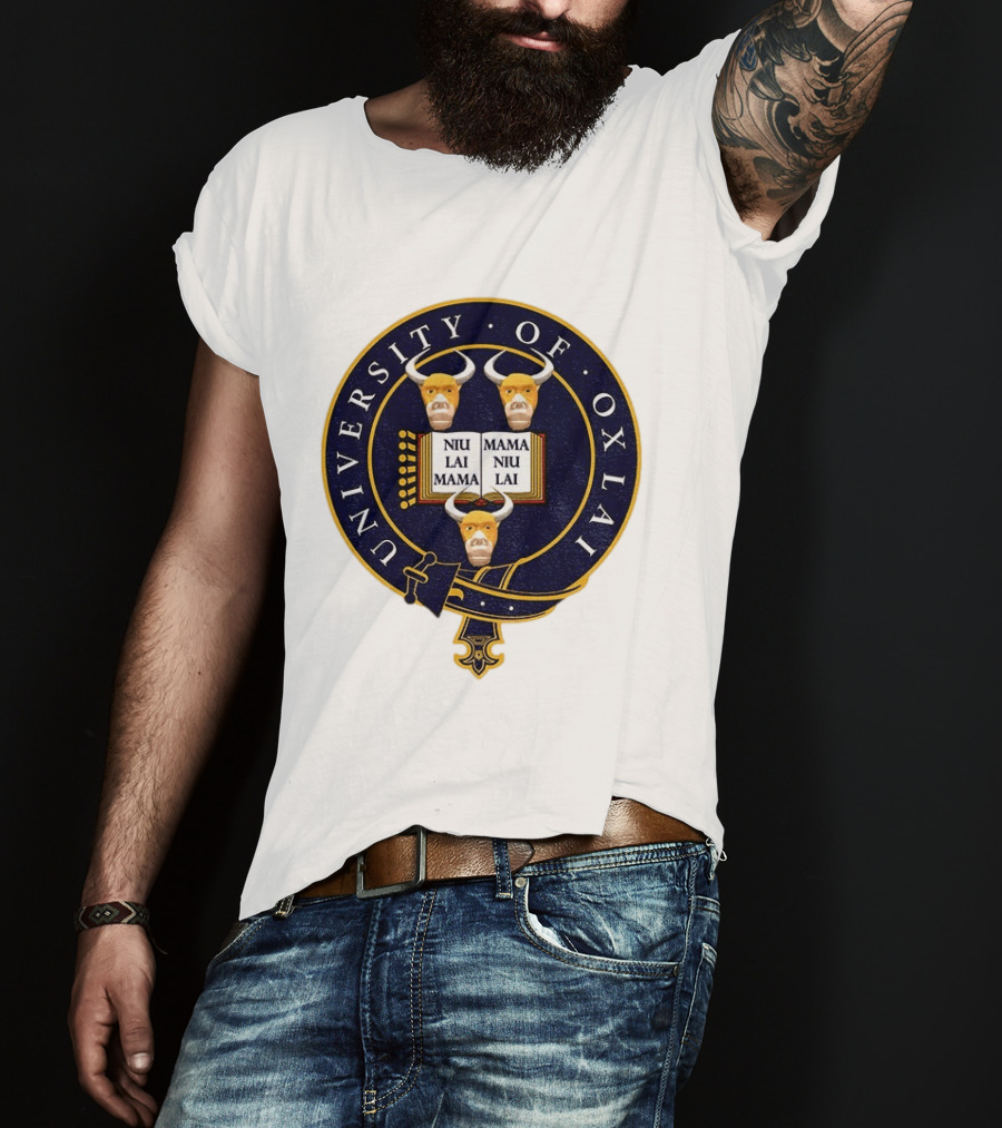 University Of Oxlai Niu Lai Mama Coat Of Arms T-Shirt