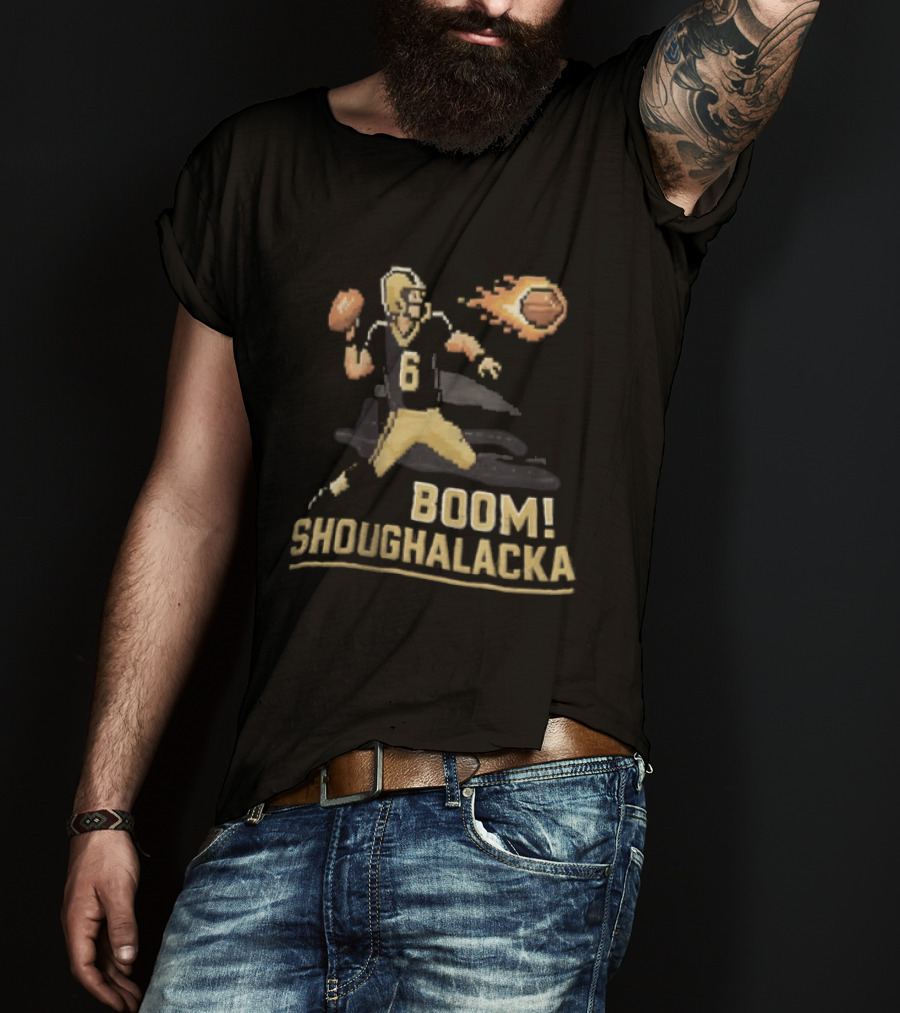 Boom Shoughalacka Football Player Action Burst T-Shirt