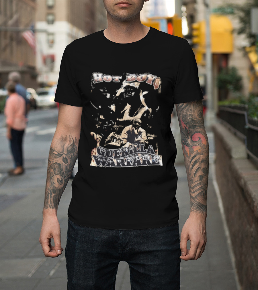 Hot Boys Guerilla Warfare Hip Hop Group Music Nostalgia 90s Album Cover T-Shirt