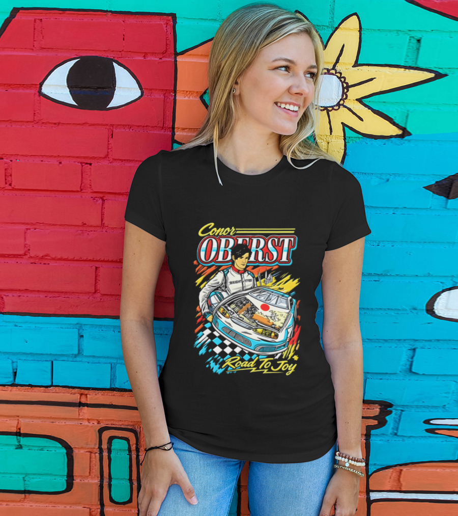 Conor Oberst Road To Joy Racing Car Driver Checkered Flag T-Shirt