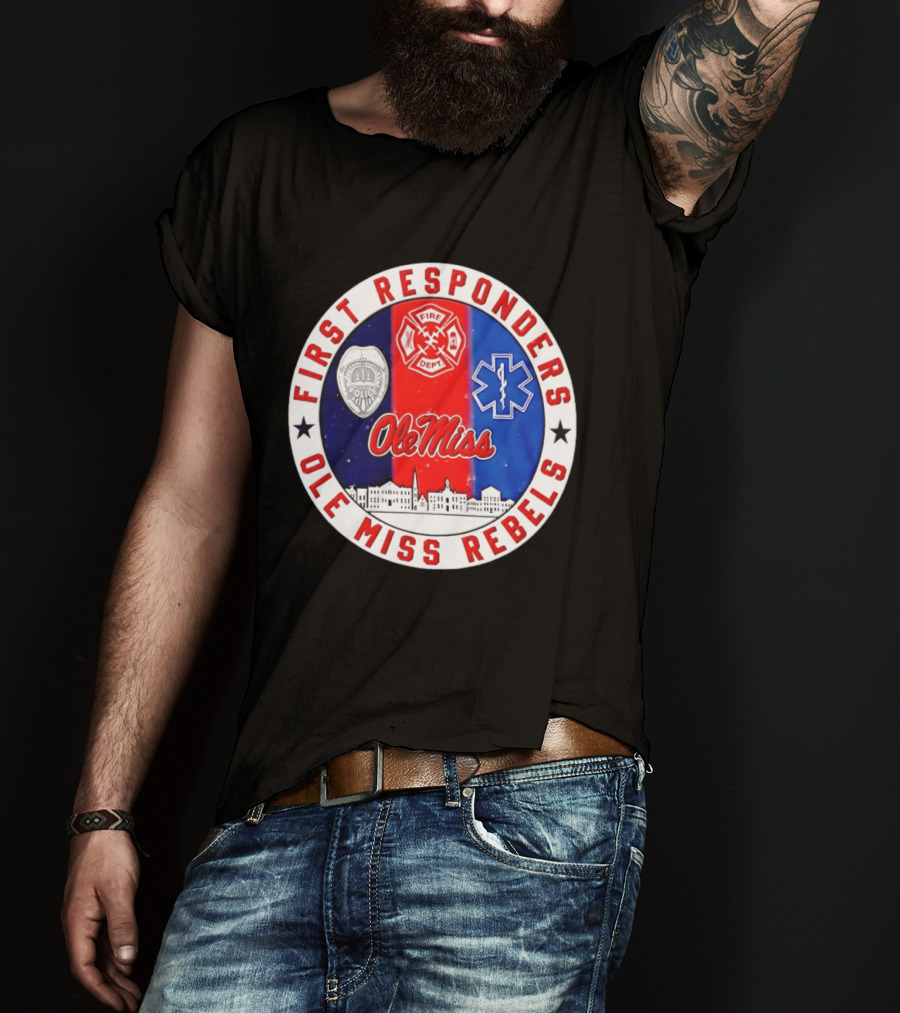 Ole Miss Rebels First Responders Police Fire Dept EMS 2026 T-Shirt