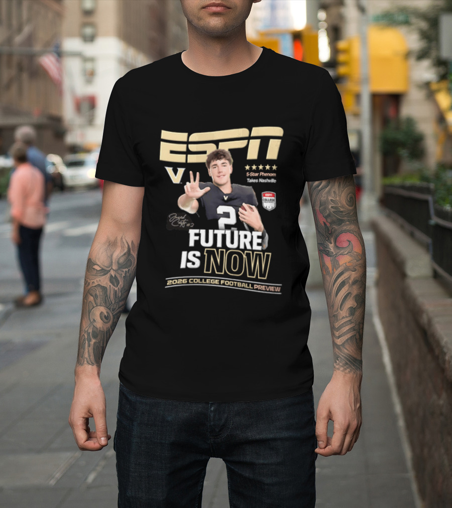 ESPN Future Is Now Jared Curtis 2026 Elite Five Star Junior College Football Program T-Shirt
