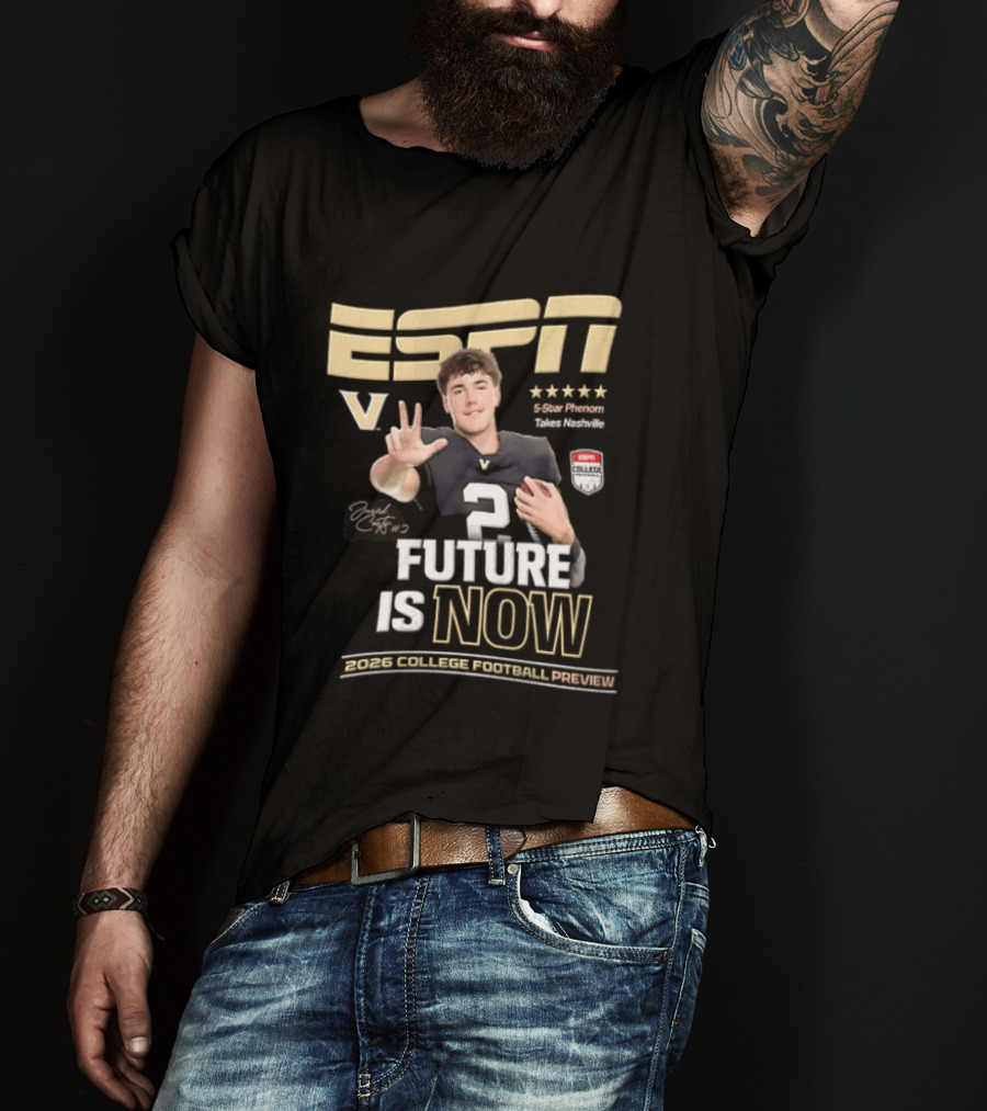 ESPN Future Is Now Jared Curtis 2026 Elite Five Star Junior College Football Program T-Shirt