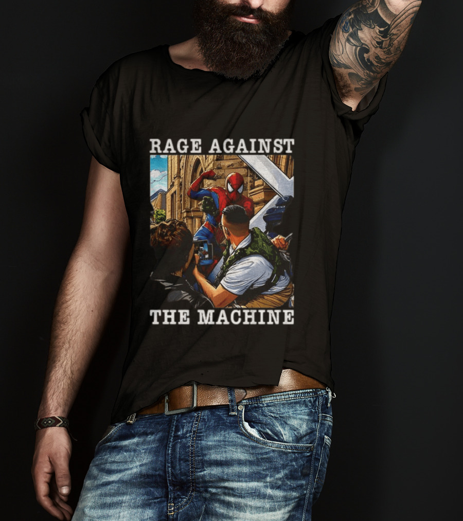 Rage Against The Machine Spider Man Bold Street Art Scene T-Shirt