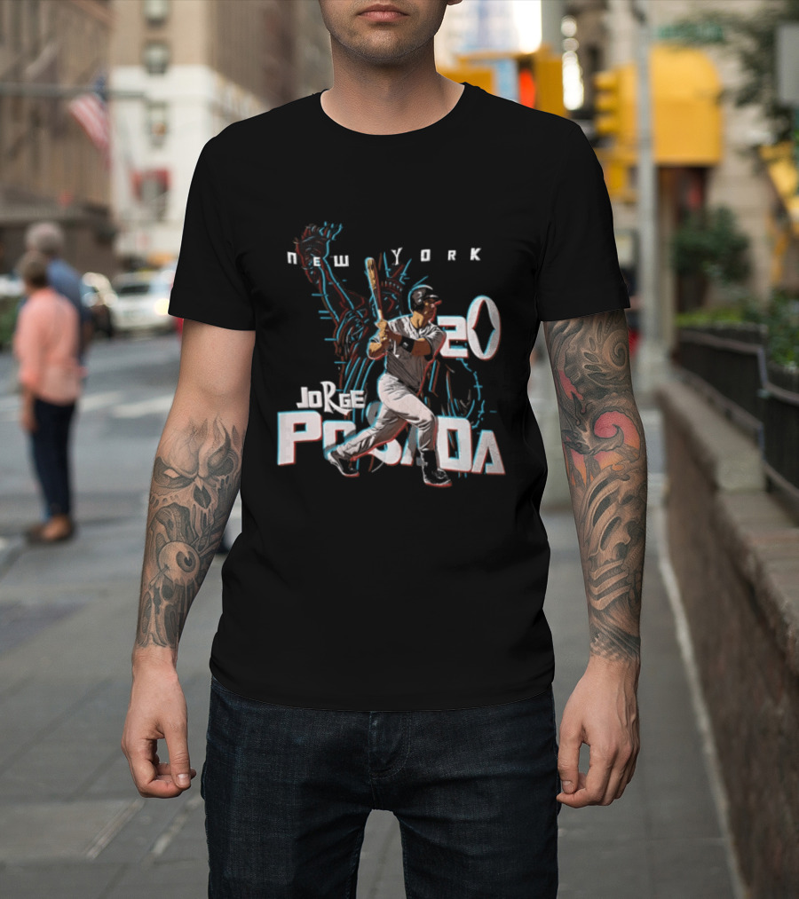 Jorge Posada New York Baseball 3D 20 Yankees T-Shirt