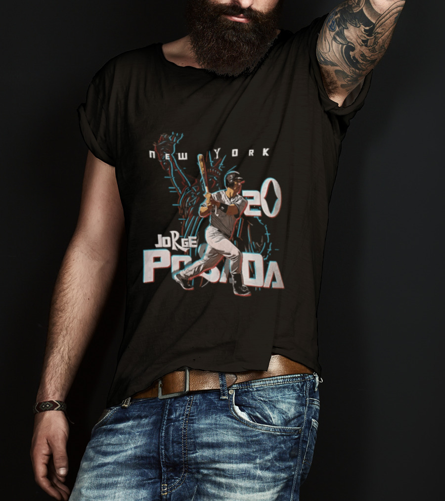 Jorge Posada New York Baseball 3D 20 Yankees T-Shirt