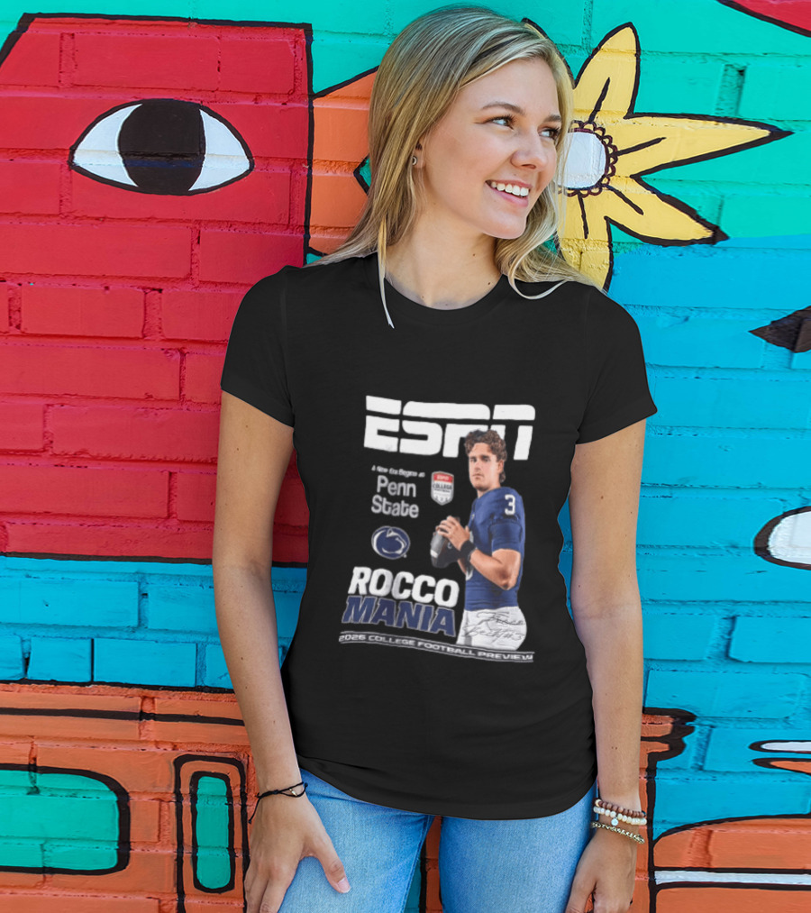ESPN Exclusive Rocco Mania Penn State College Football Preview 2026 T-Shirt