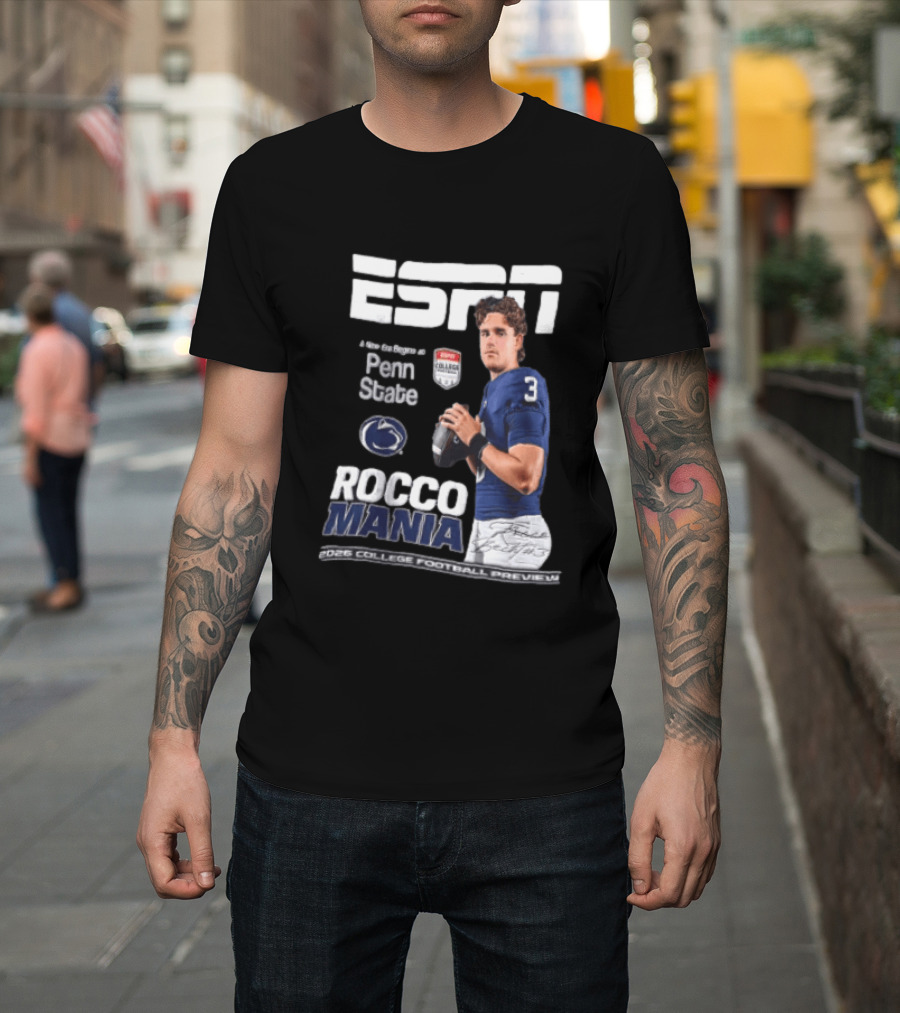 ESPN Exclusive Rocco Mania Penn State College Football Preview 2026 T-Shirt