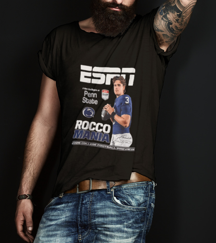 ESPN Exclusive Rocco Mania Penn State College Football Preview 2026 T-Shirt