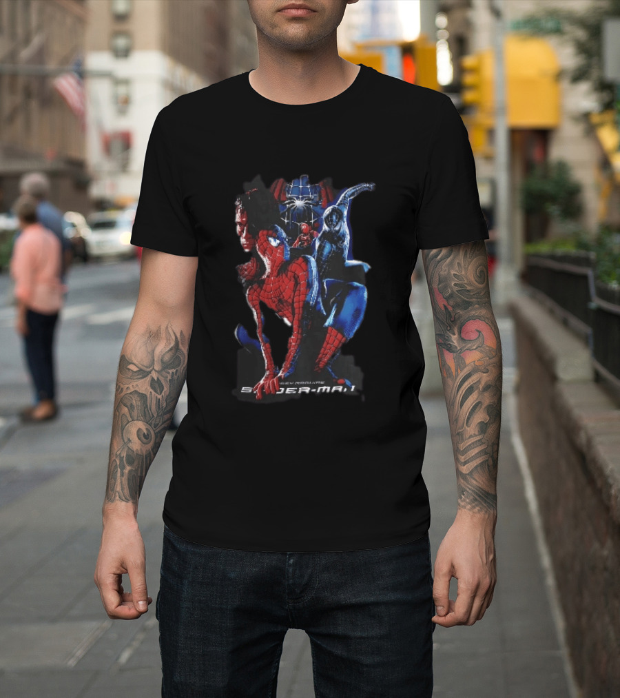 Tobey Maguire Spider Man 3 Red Black Suit Superhero Collage T-Shirt