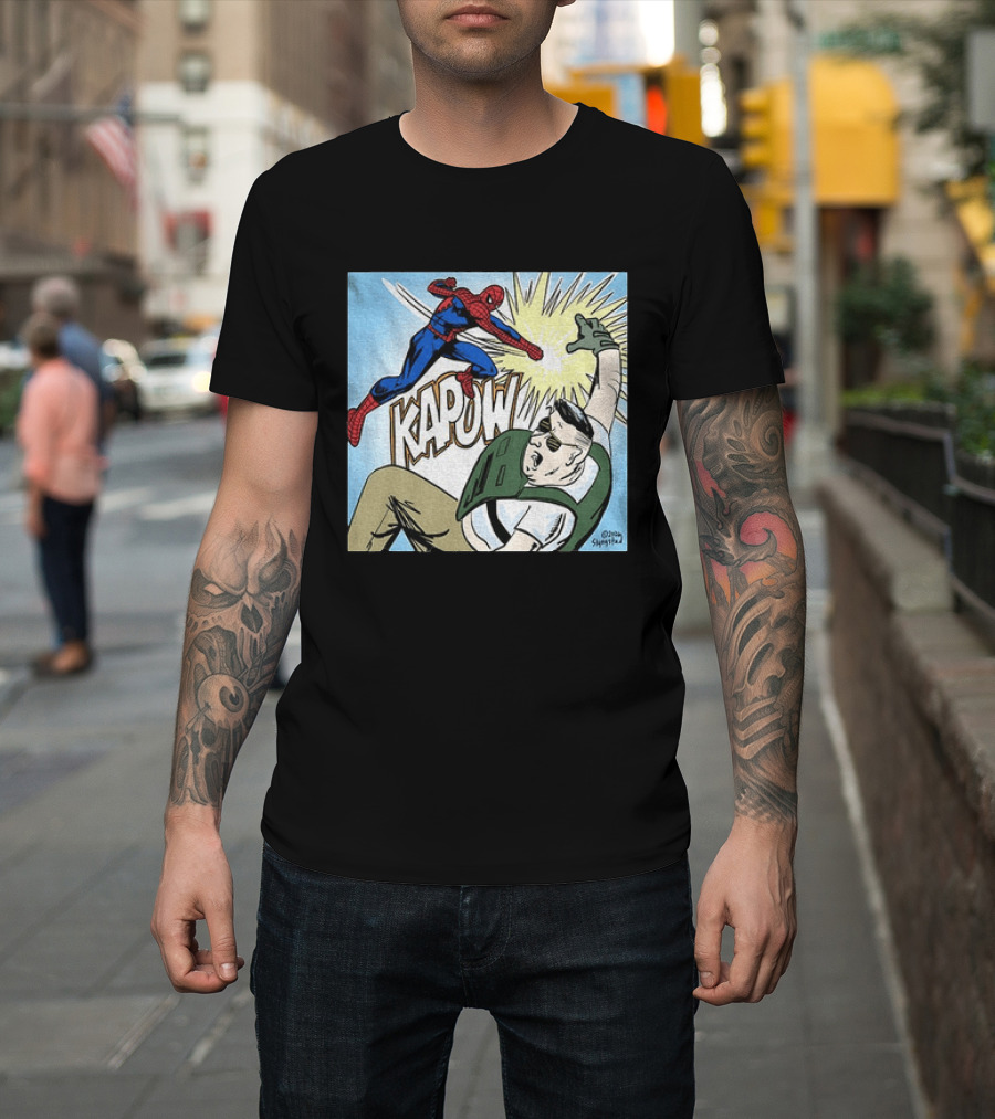 Spider Man Kapow Punch Action Jake Lang Amigo Da Militancia T-Shirt