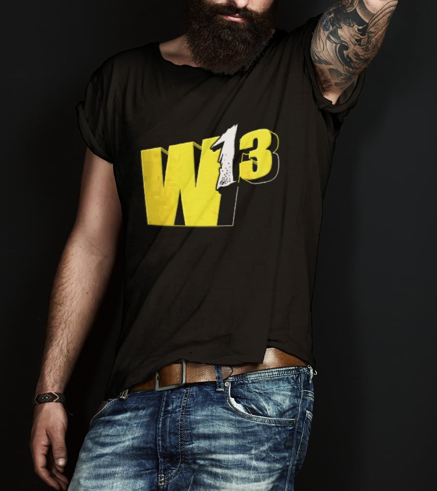 W13 Yellow 3D Bold Number T-Shirt