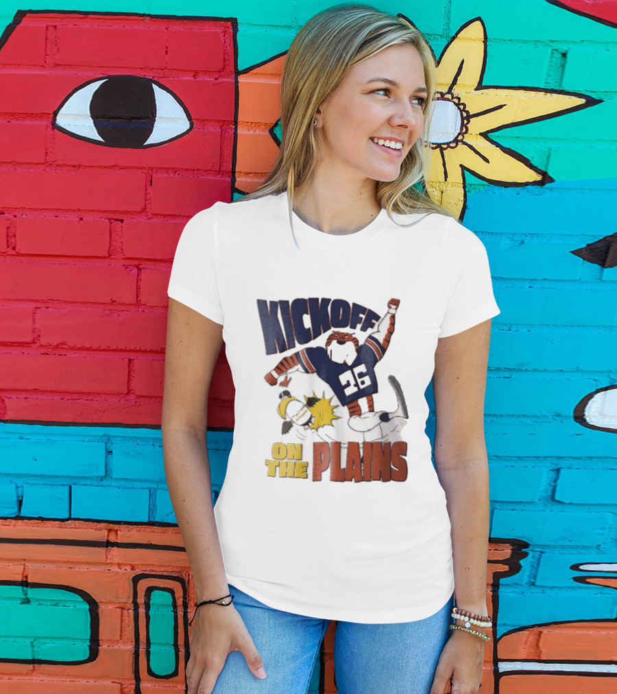 Kickoff On The Plains Auburn Tigers Southern Miss Cartoon Kicking Eagle T-Shirt