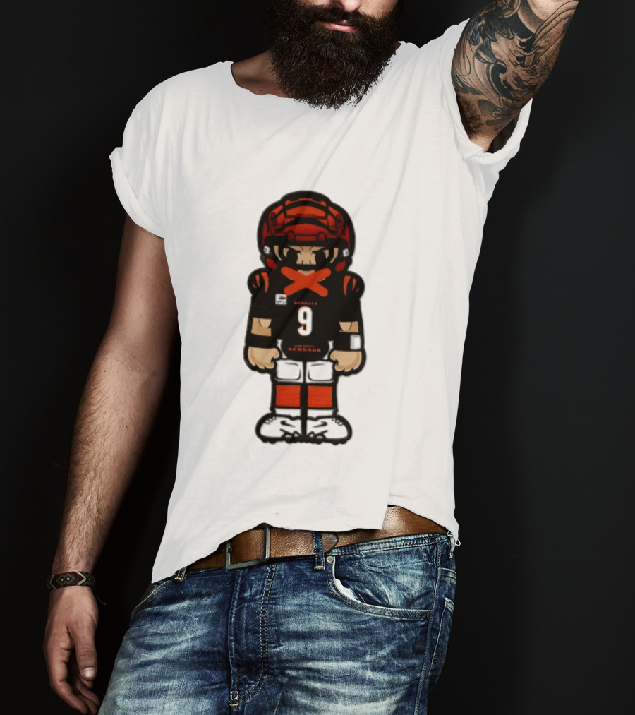 Joe Burrow Cincinnati Bengals 9 Chibi Football 2026 T-Shirt