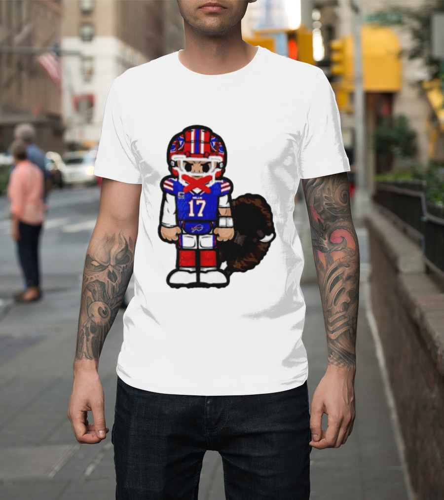 Josh Allen Buffalo Bills 17 Chibi Football 2026 T-Shirt