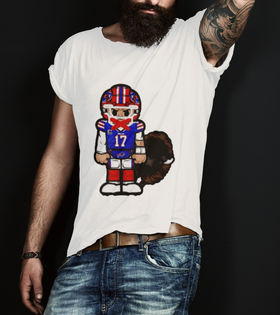 Josh Allen Buffalo Bills 17 Chibi Football 2026 T-Shirt