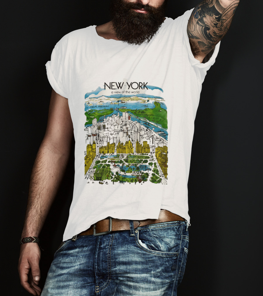 New York A View Of The World Carla Safernac T-Shirt